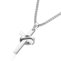 Hip-Hop Simple Style Cross Circle 304 Stainless Steel Polishing 18K Gold Plated Unisex Sweater Chain main image 5