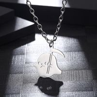 Cartoon Style Funny Ghost 304 Stainless Steel Polishing Hollow Out 18K Gold Plated Unisex Pendant Necklace main image 2