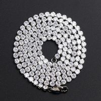 Style Simple Géométrique Acier Au Titane Incruster Strass Unisexe Collier sku image 4