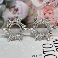 Shiny Geometric Alloy Inlay Rhinestones Glass Women's Drop Earrings main image 2