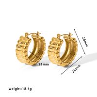 1 Pair Simple Style U Shape Plating Stainless Steel Artificial Pearls Rhinestones 18K Gold Plated Earrings sku image 21