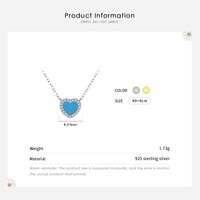Elegant Heart Shape Sterling Silver Plating Inlay Turquoise Zircon 14k Gold Plated Rhodium Plated Rings Earrings Necklace main image 5