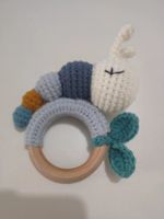 Baby Knitted Rattle Bell Wooden Ring Sounding Rattle Toy Rattle Toy Baby Soothing Doll Hand Crocheted Weaving sku image 21