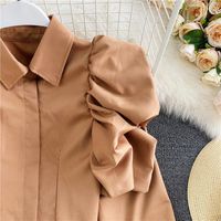 Women's Blouse Long Sleeve Blouses Washed Ruffles Casual Solid Color main image 5