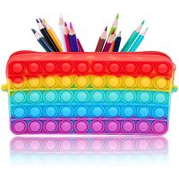 Cute Silicone Pencil Case Creative Student Stationery Bubble Storage Bag sku image 1