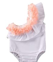 Newborn Infant One-piece Swimsuit One-shoulder Swimsuit Lace Flower Beachwear Summer Swimsuit main image 3