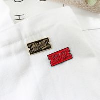 Retro Letter Alloy Enamel Unisex Brooches main image 3