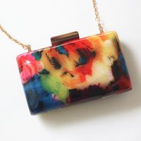 Pvc Arylic Oil Painting Square Evening Bags main image 2