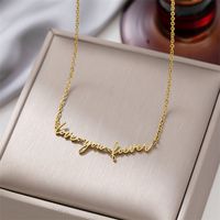 Mama Simple Style Letter Titanium Steel Plating Necklace main image 1
