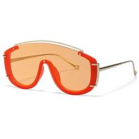 Ins Style Sports Solid Color Pc Special-shaped Mirror Frameless Women's Sunglasses main image 3