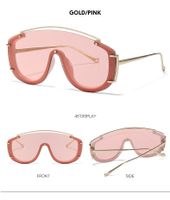 Ins Style Sports Solid Color Pc Special-shaped Mirror Frameless Women's Sunglasses sku image 5
