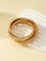 Exaggerated Solid Color Metal Wholesale Bangle sku image 3