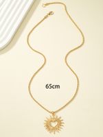 Wholesale Jewelry Streetwear Sun Heart Shape Alloy Pendant Necklace main image 5