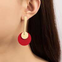 Simple Style Round Alloy Plating Women's Drop Earrings main image 4