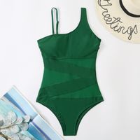 Women's Simple Style Solid Color Backless One Piece main image 4