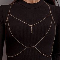 Nordic Style Solid Color Alloy Irregular Plating Gold Plated Women's Body Chain main image 7