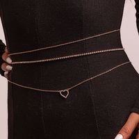 Nordic Style Solid Color Alloy Irregular Plating Gold Plated Women's Body Chain main image 8