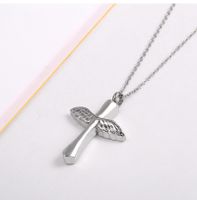 304 Stainless Steel 18K Gold Plated Simple Style Plating Cross Wings sku image 1