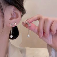 1 Pair Fashion Letter Square Heart Shape Inlay Imitation Pearl Alloy Artificial Gemstones Earrings sku image 131