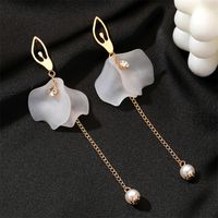 Exaggerated Modern Style Flower Metal Copper Plating Inlay Acrylic Crystal Pearl 18k Gold Plated Gold Plated Silver Plated Women's Drop Earrings Ear Studs sku image 3