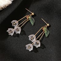 Exaggerated Modern Style Flower Metal Copper Plating Inlay Acrylic Crystal Pearl 18k Gold Plated Gold Plated Silver Plated Women's Drop Earrings Ear Studs sku image 7