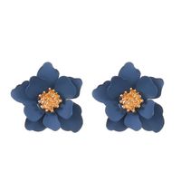 Exaggerated Modern Style Flower Metal Copper Plating Inlay Acrylic Crystal Pearl 18k Gold Plated Gold Plated Silver Plated Women's Drop Earrings Ear Studs sku image 11