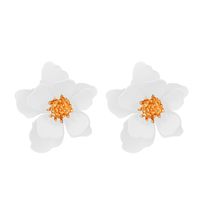 Exaggerated Modern Style Flower Metal Copper Plating Inlay Acrylic Crystal Pearl 18k Gold Plated Gold Plated Silver Plated Women's Drop Earrings Ear Studs sku image 12