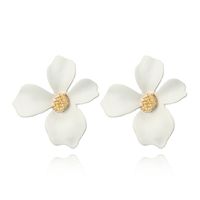 Exaggerated Modern Style Flower Metal Copper Plating Inlay Acrylic Crystal Pearl 18k Gold Plated Gold Plated Silver Plated Women's Drop Earrings Ear Studs sku image 14