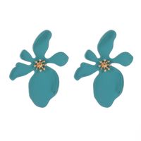 Exaggerated Modern Style Flower Metal Copper Plating Inlay Acrylic Crystal Pearl 18k Gold Plated Gold Plated Silver Plated Women's Drop Earrings Ear Studs sku image 18