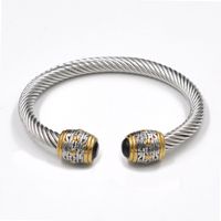 Fashion Solid Color Stainless Steel Bangle 1 Piece sku image 40