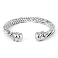 Fashion Solid Color Stainless Steel Bangle 1 Piece sku image 34