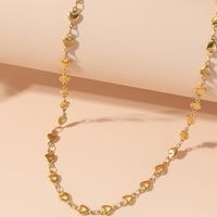 Elegant Einfacher Stil Herzform Titan Stahl Überzug 18 Karat Vergoldet Halskette main image 1