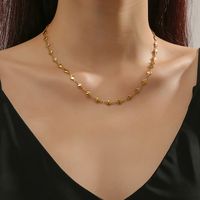 Décontractée Style Moderne Forme De Cœur Acier Au Titane Polissage Placage Plaqué Or 18k Collier main image 1