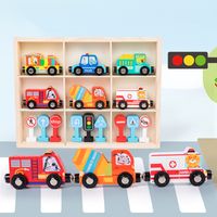 ألعاب التعلم طفل (0-2 سنة) سيارة خشب لعب main image 1