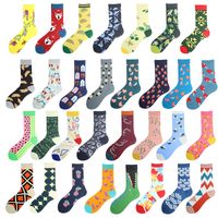 Men's Casual Letter Cotton Polyester Cotton Crew Socks A Pair main image 1