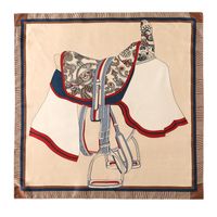 Women's Simple Style Printing Satin Silk Scarves main image 4