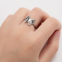 Simple Style Butterfly Stainless Steel Rings main image 1