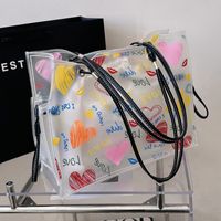 Women's Cute Heart Shape Pvc Shopping Bags main image 6