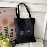 Mujeres Estilo Preppy Letra Tela Oxford Bolsa De La Compra main image 1