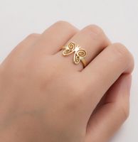 Simple Style Butterfly Stainless Steel Rings main image 4