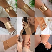 Stainless Steel Brass Metal Classic Style Streetwear Hip-Hop Hollow Out Plating Inlay Animal Zircon Artificial Crystal Artificial Pearls Wristband Bangle main image 1