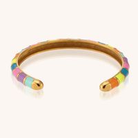 Casual Multicolor Stainless Steel Plating Cuff Bracelets main image 5