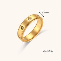 Lady Round Stainless Steel Plating Inlay Artificial Gemstones Rings sku image 13