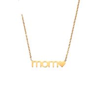 Lady Mama Letter Stainless Steel Titanium Steel Plating Necklace main image 4
