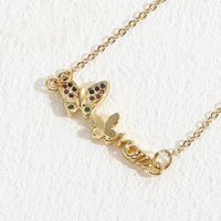 Mama Letter Wings Copper 14k Gold Plated Zircon Pendant Necklace In Bulk sku image 3