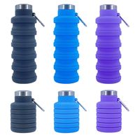 Casual Solid Color Silica Gel Water Bottles main image 2