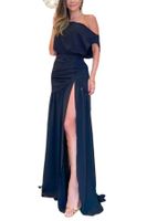 Women's Trumpet Dress Sexy Boat Neck Zipper Sleeveless Solid Color Maxi Long Dress Daily main image 4