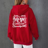 Women's Hoodie Long Sleeve Hoodies & Sweatshirts Printing Pocket Mama Simple Style Letter main image 7