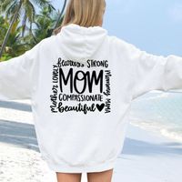 Women's Hoodie Long Sleeve Hoodies & Sweatshirts Printing Pocket Mama Simple Style Letter main image 10