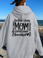 Women's Hoodie Long Sleeve Hoodies & Sweatshirts Printing Pocket Mama Simple Style Letter main image 9